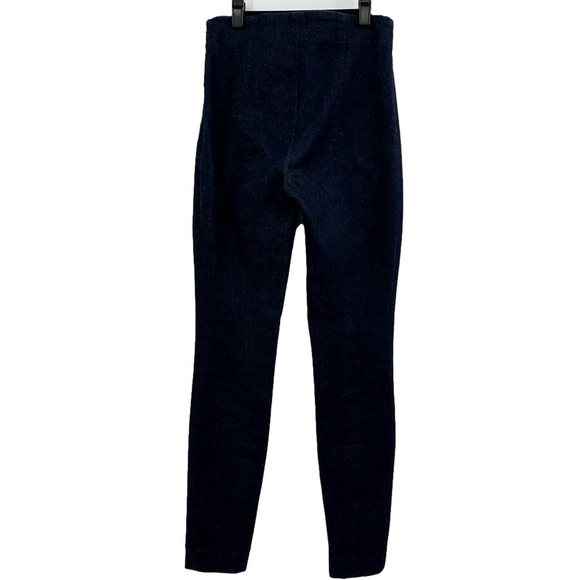 Theory Leggings Women's Size 2 Dark Denim Nep High Waisted Skinny Seamed - Picture 4 of 13